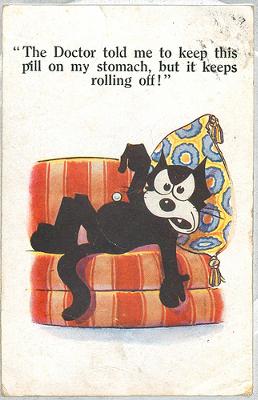 Felix Pill Postcard 1920 - photographed and uploaded by Sheffield Tiger (Flickr) Felix Pill Postcard 1920 - photographed and uploaded by Sheffield Tiger (Flickr)